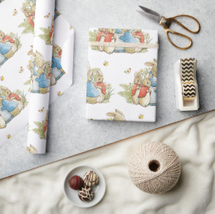 Papier Cadeau Beatrix Potter Lapin Lapin Bébé Garçon Fille Douch