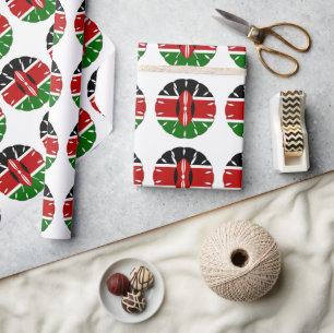 Papier Cadeau Beau drapeau extraordinaire Jambo Kenya