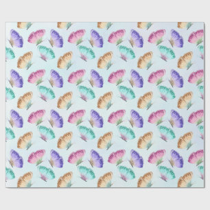 Papier Cadeau Beau Motif à papillon aquarelle