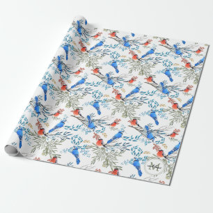 Papier Cadeau Beau Motif d'aquarelle et de feuillage