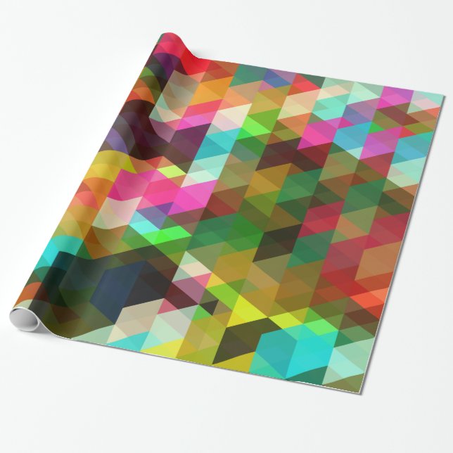 Papier Cadeau Beau Motif géométrique Abstrait (Déroulé)