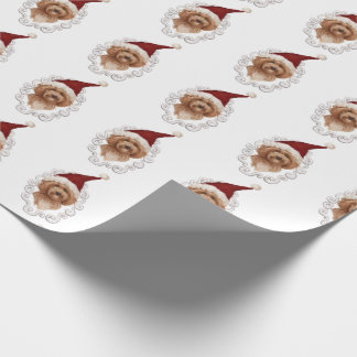 Papier Cadeau Beau Noël de peinture de chien de Labradoodle