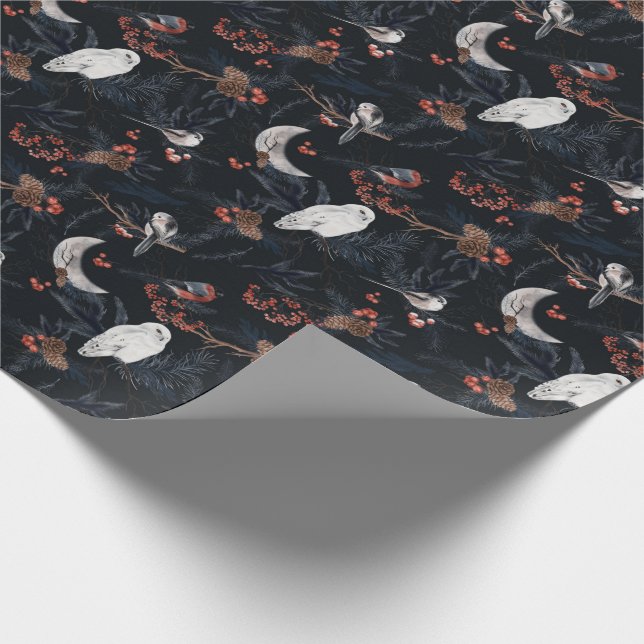 Papier Cadeau Beau papier Motif de bois d'hiver (Coin)