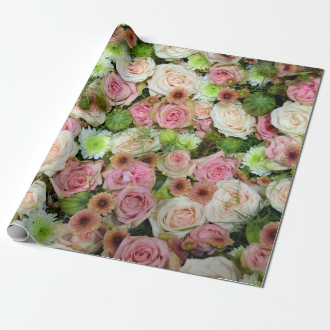 Papier Cadeau Beau Rose (Déroulé)