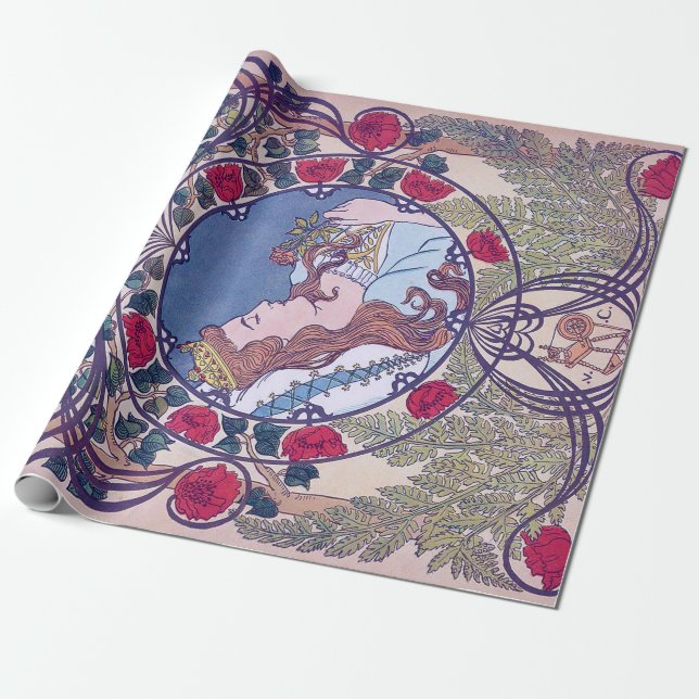 Papier Cadeau Beauté dormante, Art de couverture, Van Caspel (Déroulé)
