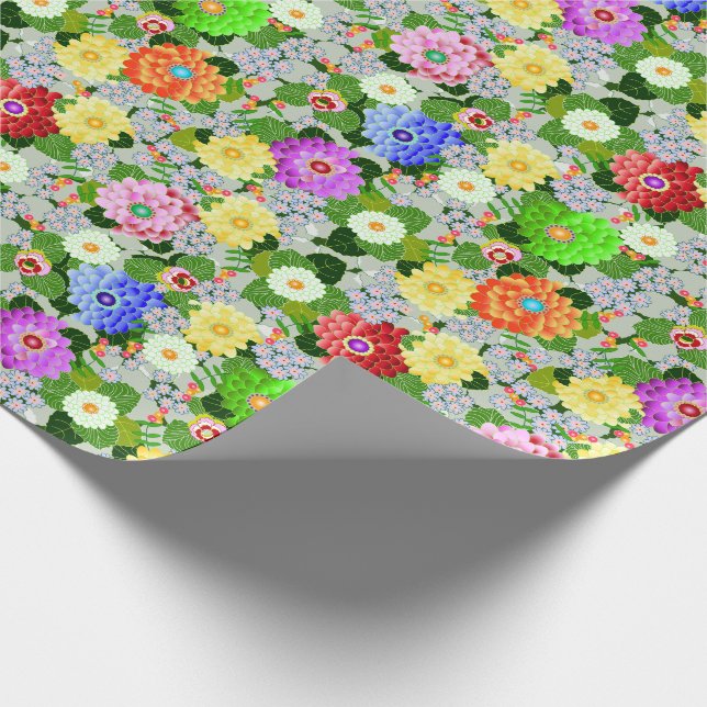 Papier Cadeau Beauté du jardin floral (Coin)