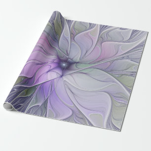Papier Cadeau Beauté étonnante Fleur d'art Abstrait fractal mode