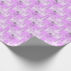 Papier Cadeau Beauté : Lavender Line Art Cadeau Rouleau