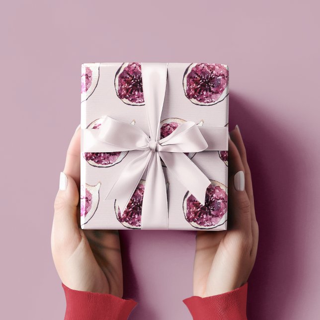 Papier Cadeau Beauté moderne Pastel Purple Figs Motif (Créateur téléchargé)