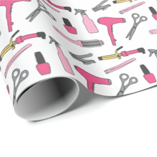 Papier Cadeau Beauté, salon, coiffeur, technologie d'ongle