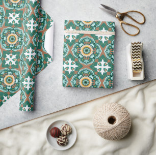 Papier Cadeau 💚 💛 Beaux carreaux marocains