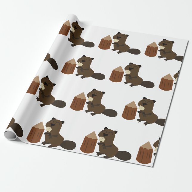 Papier Cadeau Beaver (Déroulé)