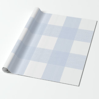 Papier Cadeau Bébé bleu Plaid