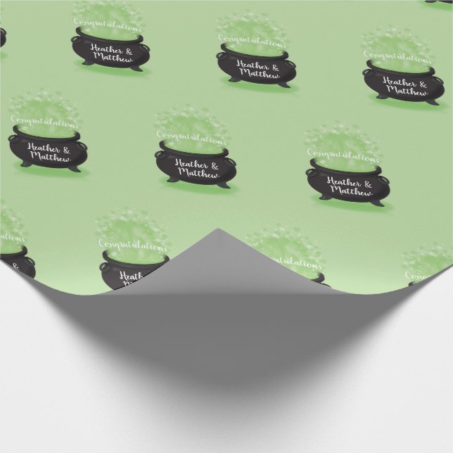 Papier Cadeau Bébé brasse Sorcière douche Halloween Cauldron (Coin)