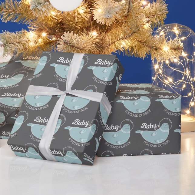 Papier Cadeau Bébé C'est couvert à l'extérieur du papier d'envel (Vacances)