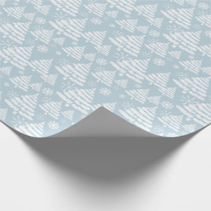 Papier Cadeau Bébé c'est scène bleue de Noël d'hiver d'extérieur