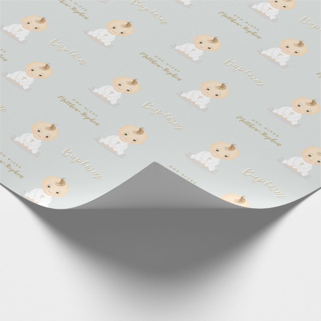 Papier Cadeau Bébé de baptême (Coin)