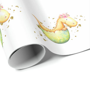 Papier Cadeau *~* Bébé doux Dinosaures de Dragon