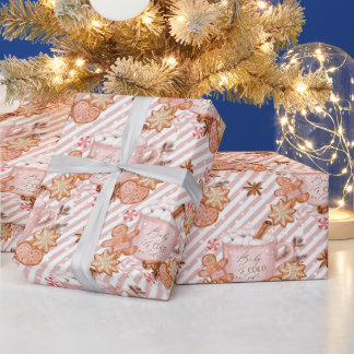 Papier Cadeau Bébé fait froid dehors avec des rayures