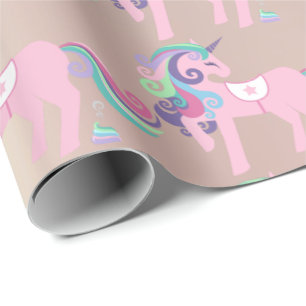 Papier Cadeau Bébé floral Paarly de rose de parties
