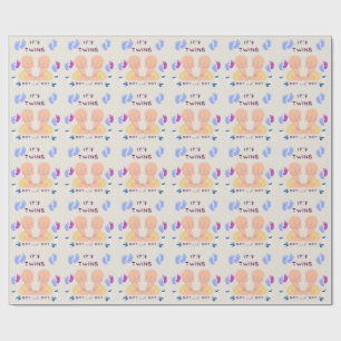 Papier Cadeau Bébé frères jumeaux