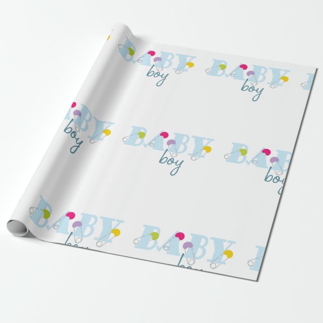 Papier Cadeau Bébé garçon (Déroulé)