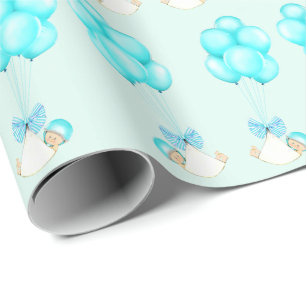 Papier Cadeau Bébé garçon jumeaux cadeau