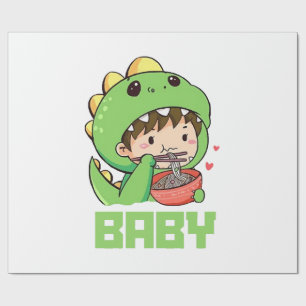 Papier Cadeau bébé godzilla