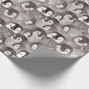 Papier Cadeau Bébé mignon pingouins Motifs enfants