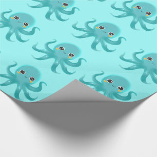 Papier Cadeau Bébé pieuvre mignon