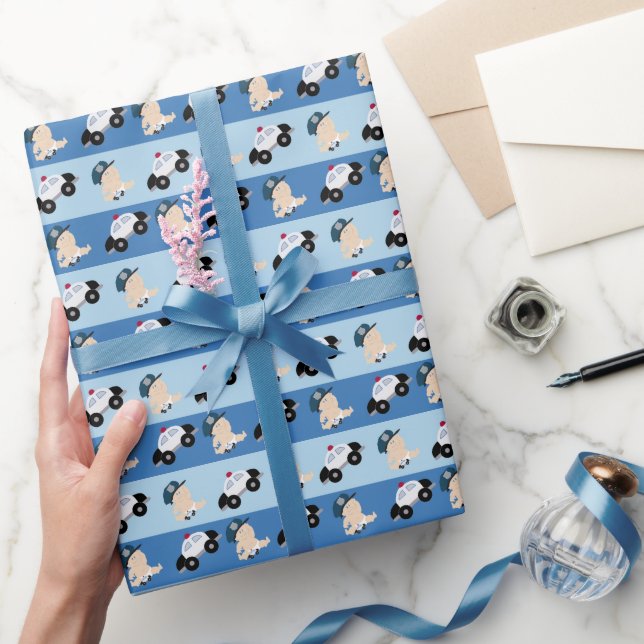 Papier Cadeau Bébé policier policier Envelopper le papier (Cadeaux)