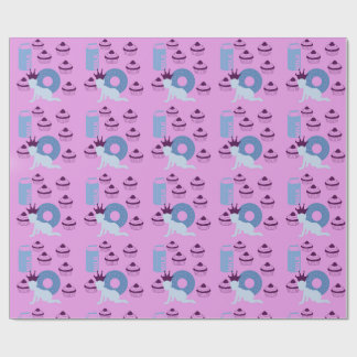 Papier Cadeau bébé punk rose