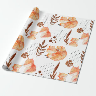 Papier Cadeau Bébé Renard