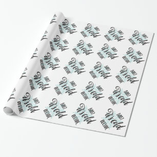 Papier Cadeau Bébé son flocon de neige extérieur froid -
