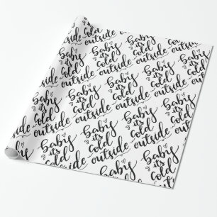 Papier Cadeau Bébé son manuscrit noir manuscrit d'extérieur