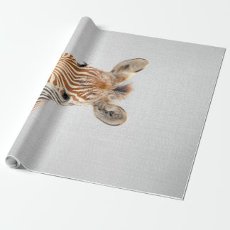 Papier Cadeau Bébé Zebra toile colorée