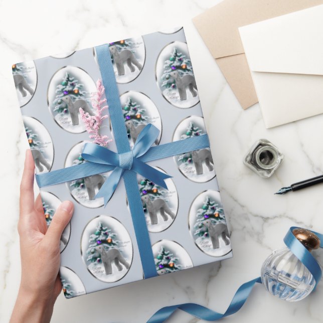 Papier Cadeau Bedlington Terrier Noël (Cadeaux)