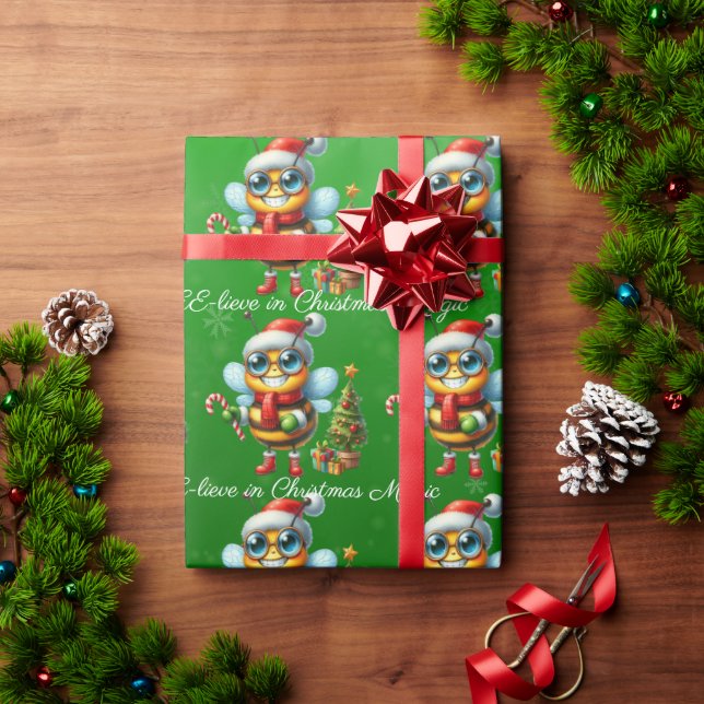 Papier Cadeau BEElieve In Christmas Magic (Cadeau de vacances)