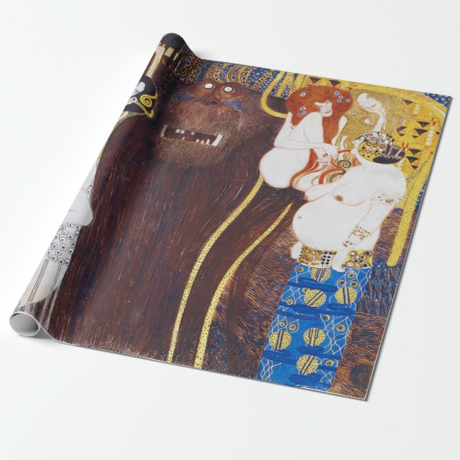 Papier Cadeau Beethoven Frieze (détail), Gustav Klimt (Déroulé)