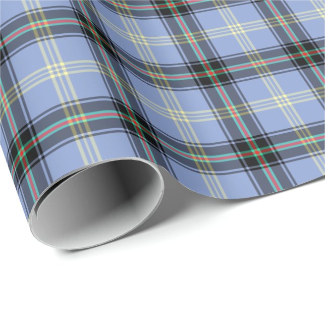 Papier Cadeau Bell Clan Tartan (Coin rond)