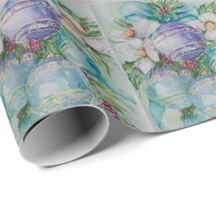 Papier Cadeau Belle aquarelle ornement de Noël