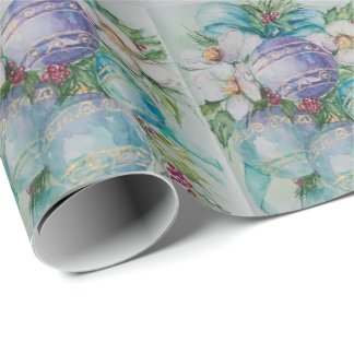Papier Cadeau Belle aquarelle ornement de Noël