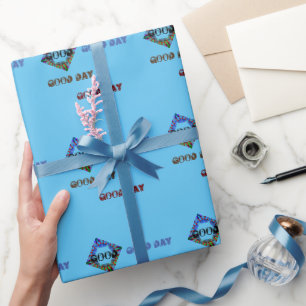 Papier Cadeau BELLE BONNE JOURNÉE BROWN BLUE MANDALA Wrapping 