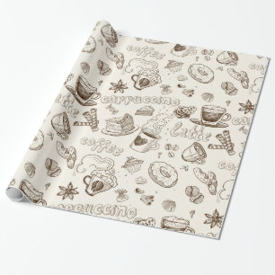 Papier Cadeau Belle conception de café express de café
