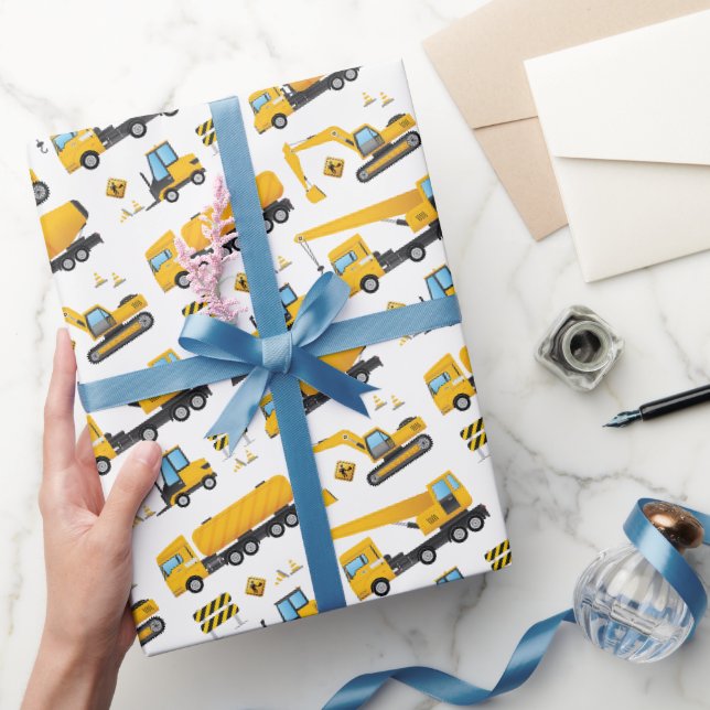 Papier Cadeau Belle construction Anniversaire Garçons Enfants ca (Cadeaux)
