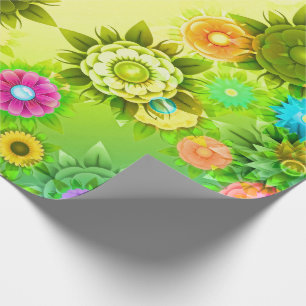 Papier Cadeau Belle florale Abstraite