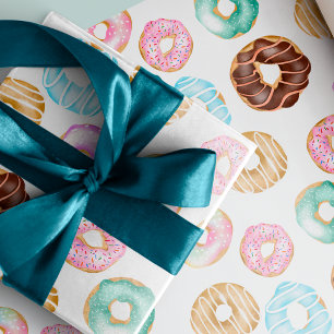 Papier Cadeau Belle illustration de beignets doux du désert moti