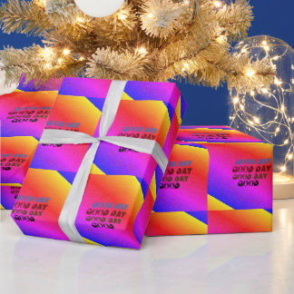 PAPIER CADEAU BELLE JOURNÉE ROUGE ROSE BLEU MANDALA