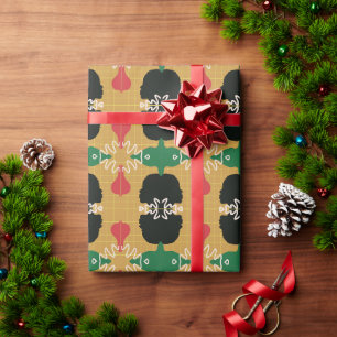 Papier Cadeau Belle Junetten Unique Design Rouge Vert