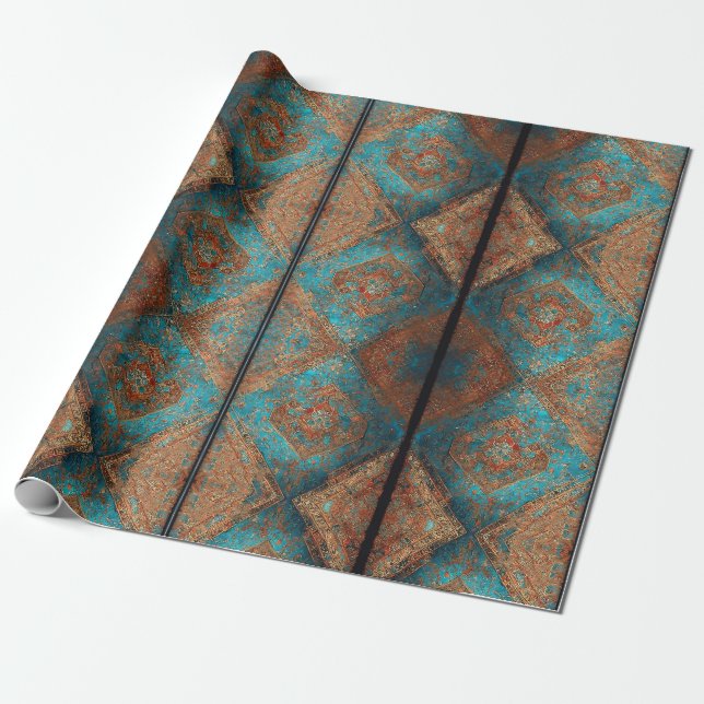 Papier Cadeau Belle Perse Ancien Motif Collection populaire (Déroulé)